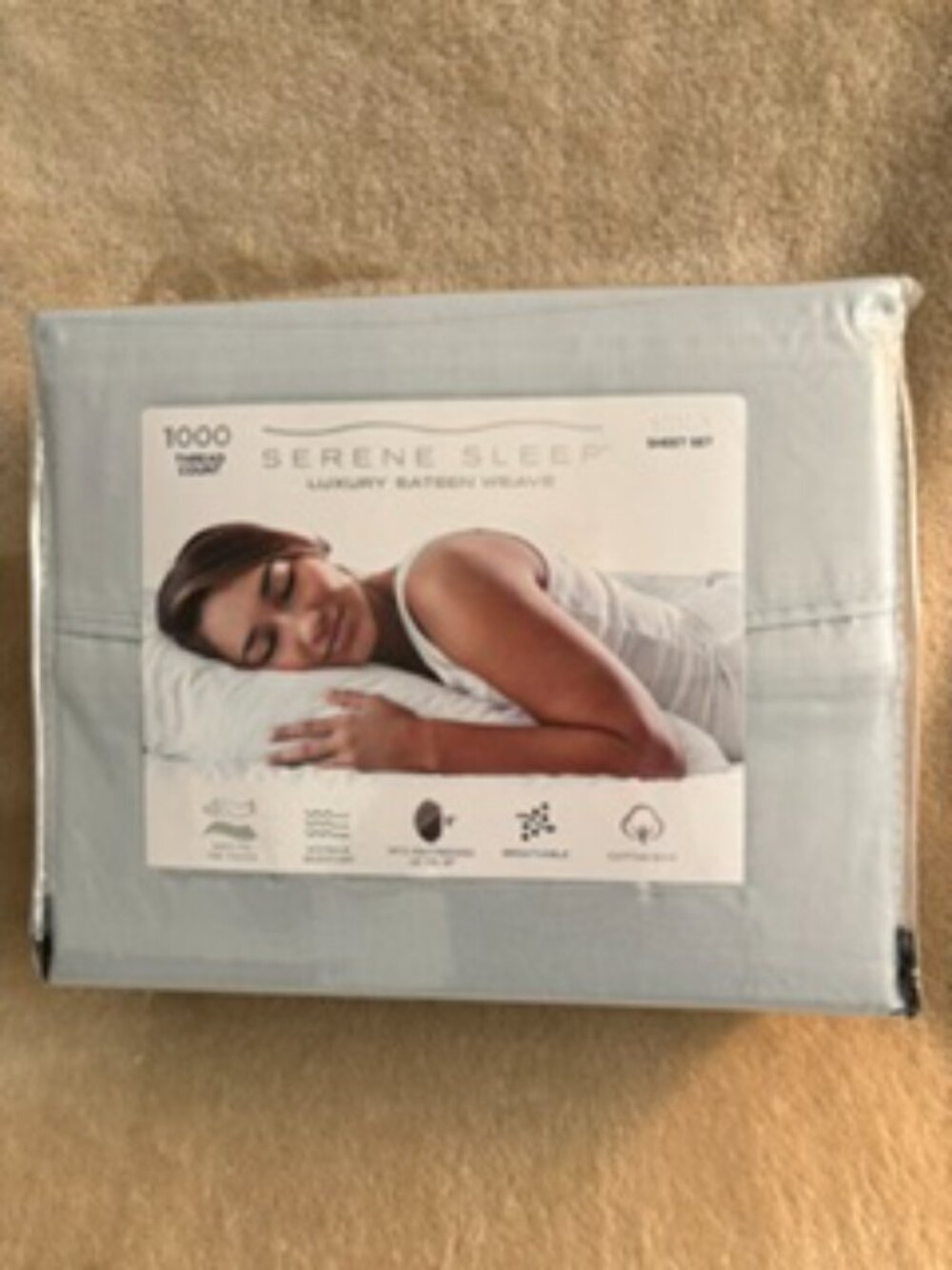 Serene Sleep Luxury Sateen Weave King Sheets in Light Blue